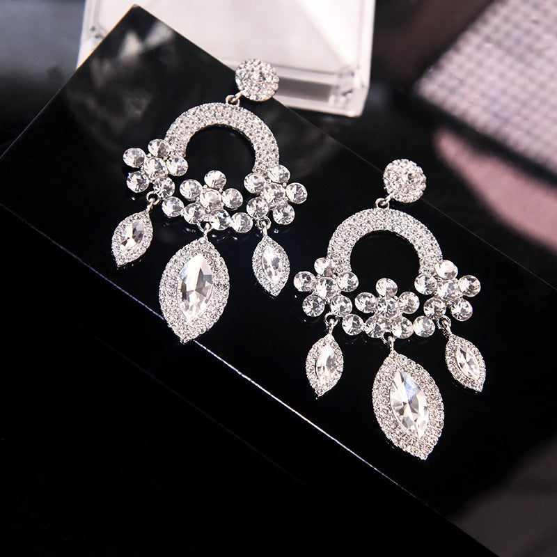 Flower Large Statement Earrings