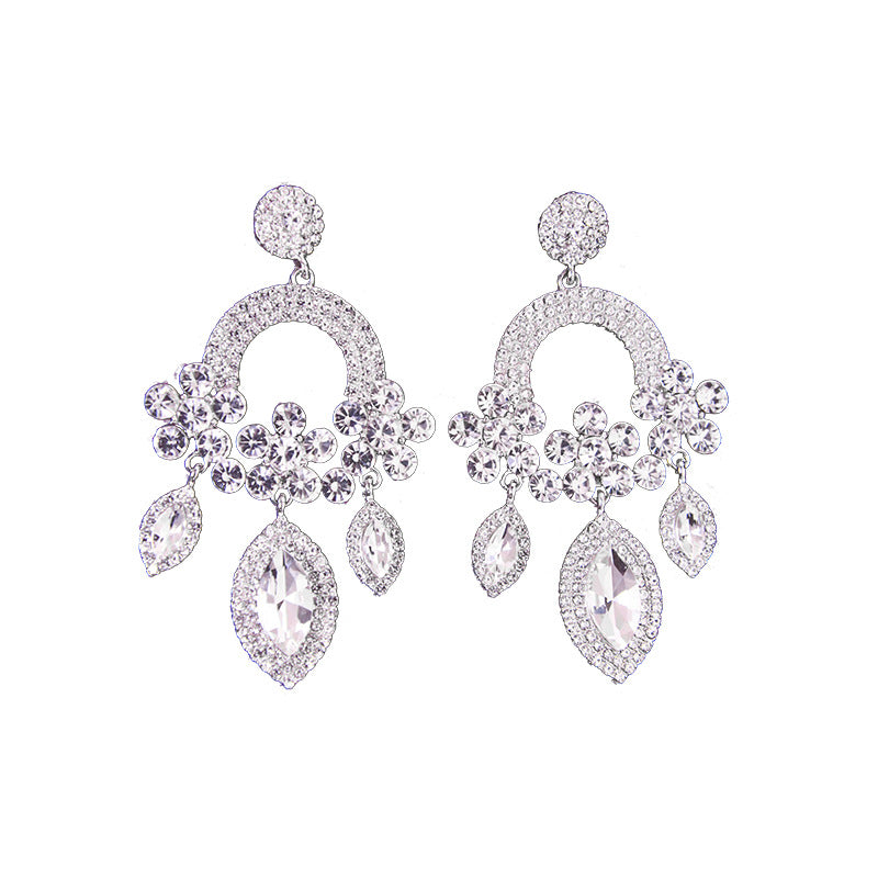 Flower Large Statement Earrings