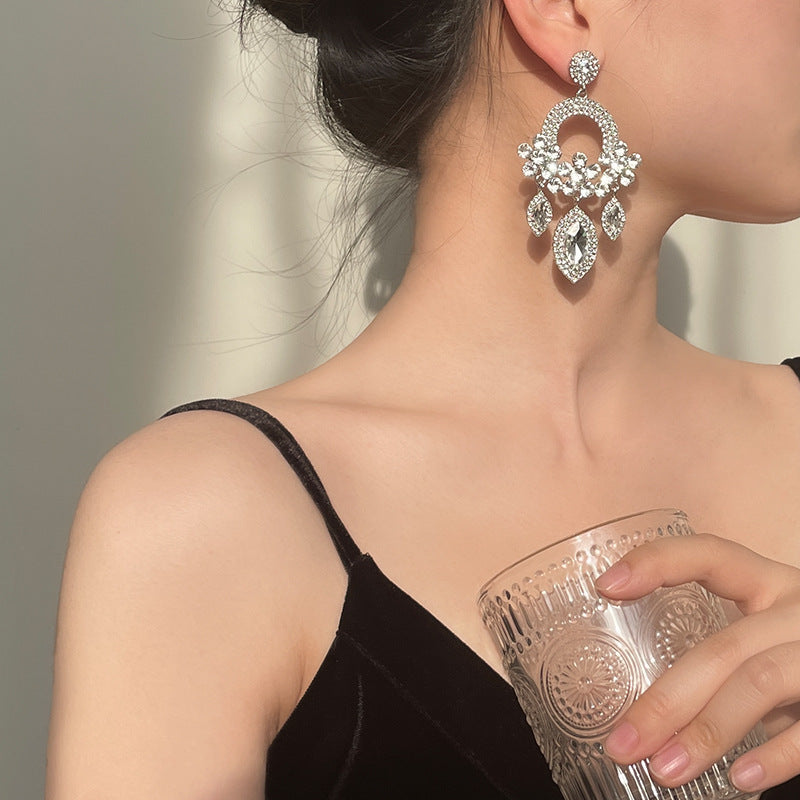 Flower Large Statement Earrings