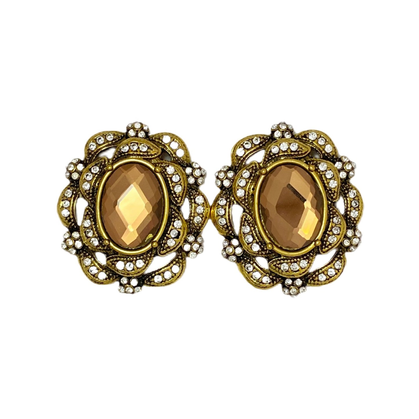 Retro Oval Large Stud Earrings