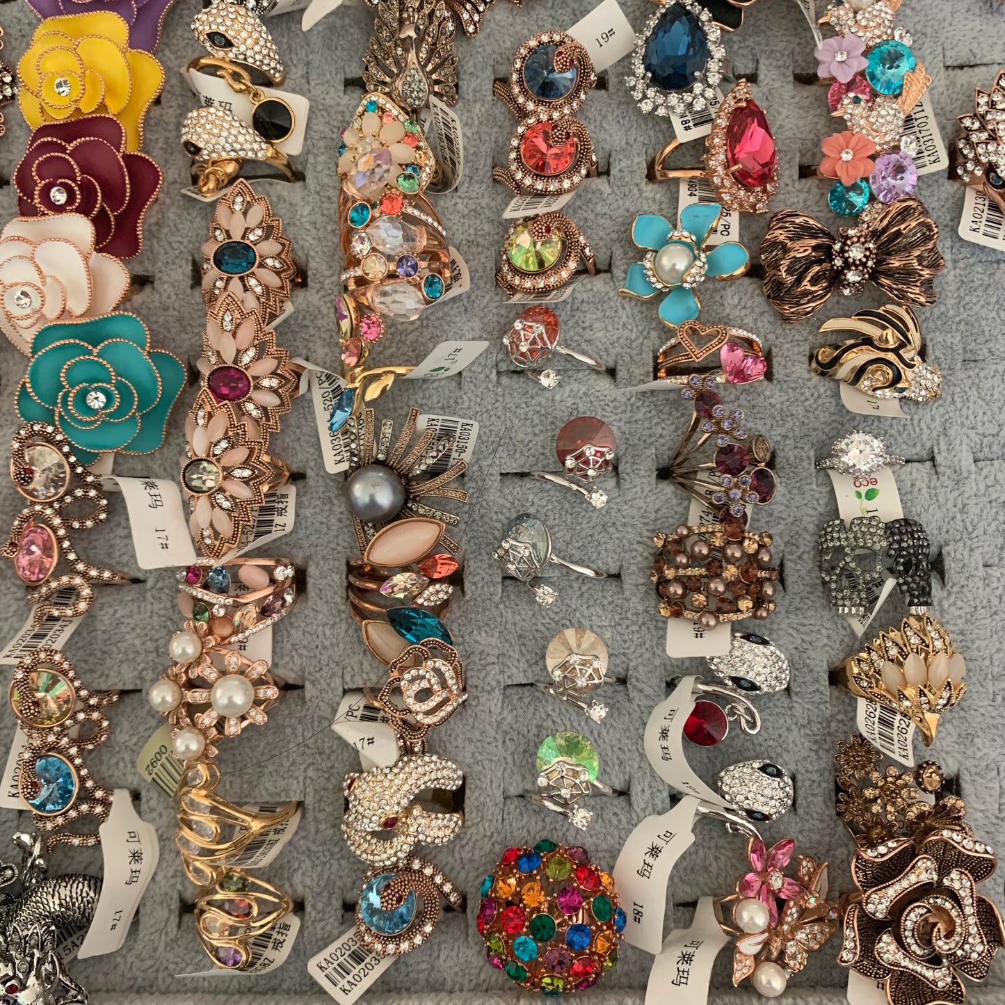 50 PCS Assorted Cocktail Statement Rings