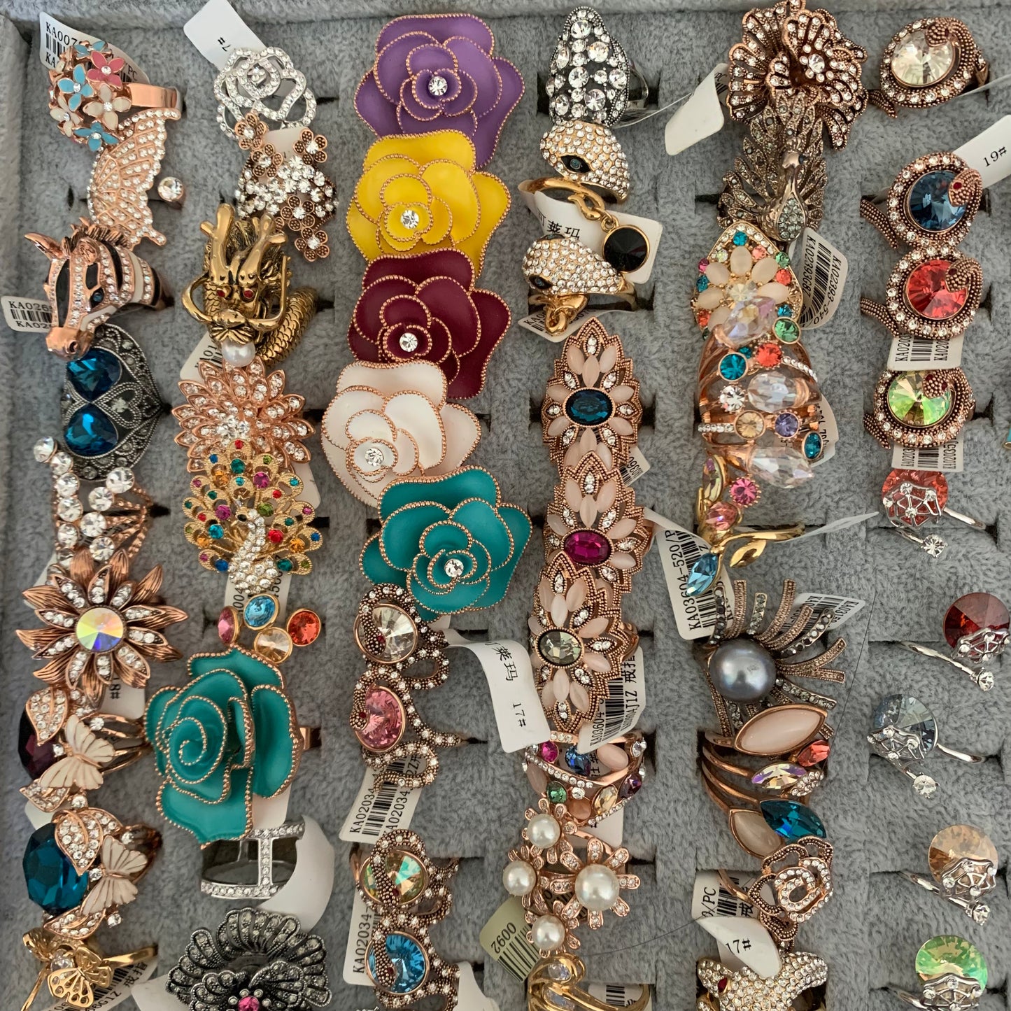 50 PCS Assorted Cocktail Statement Rings