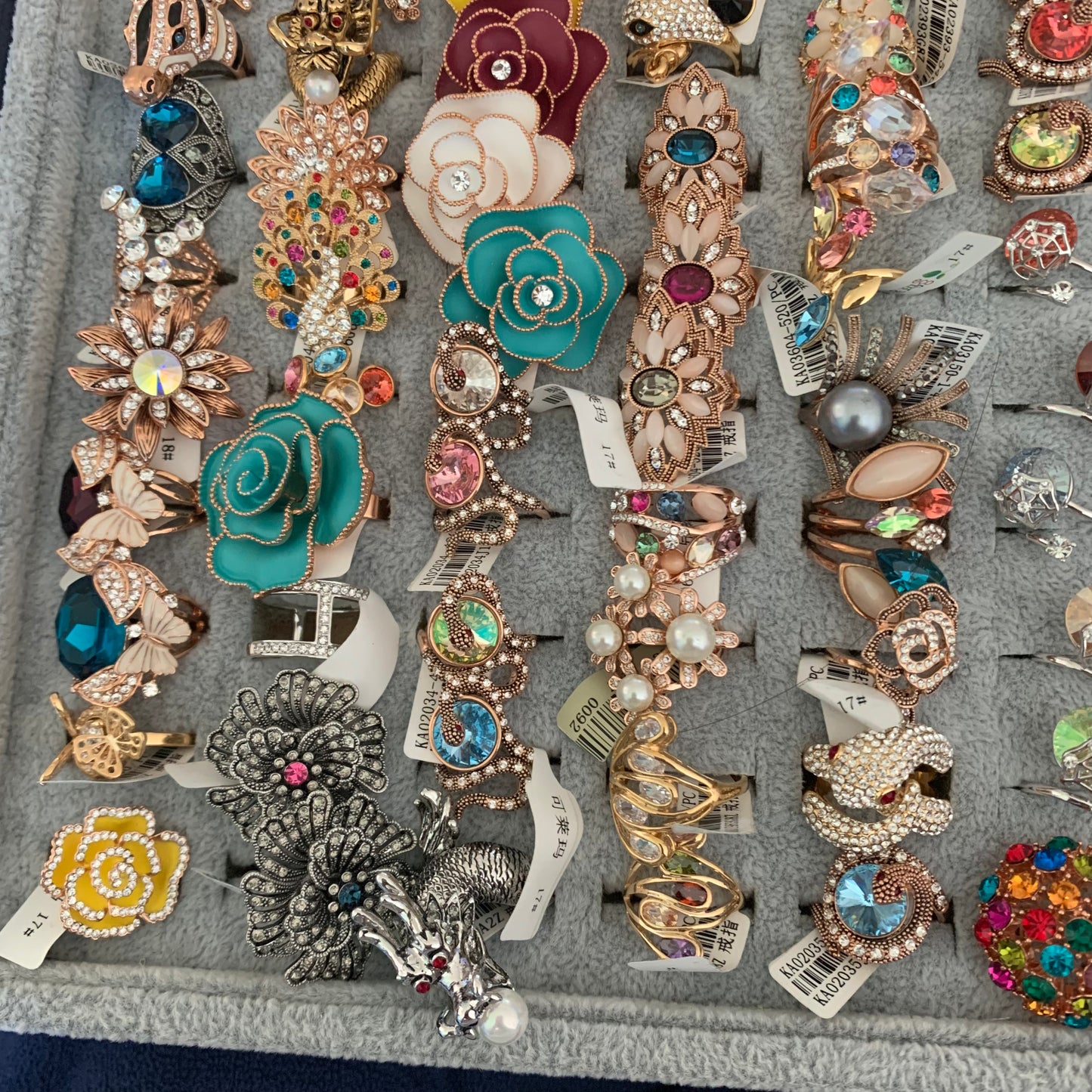 50 PCS Assorted Cocktail Statement Rings
