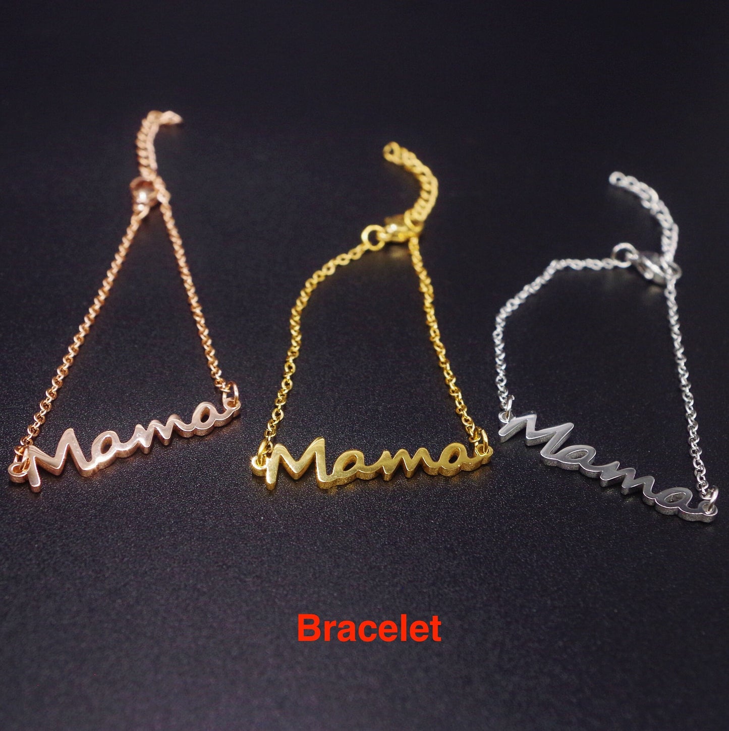 Mama Letter Necklace & Bracelet