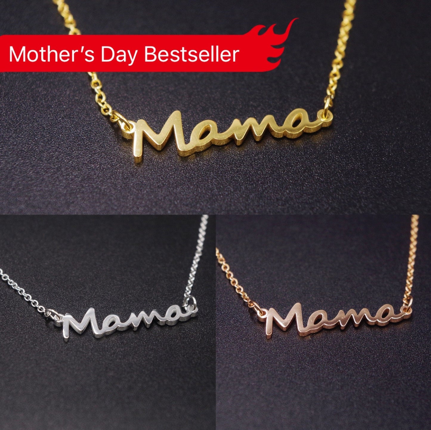 Mama Letter Necklace & Bracelet