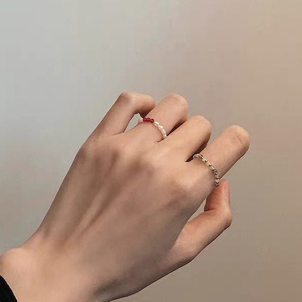 Freshwater Pearl Beaded Stretch Ring