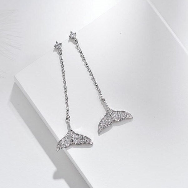 Mermaid Tail Drop Earrings