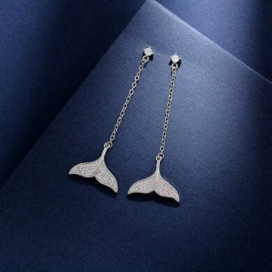 Mermaid Tail Drop Earrings