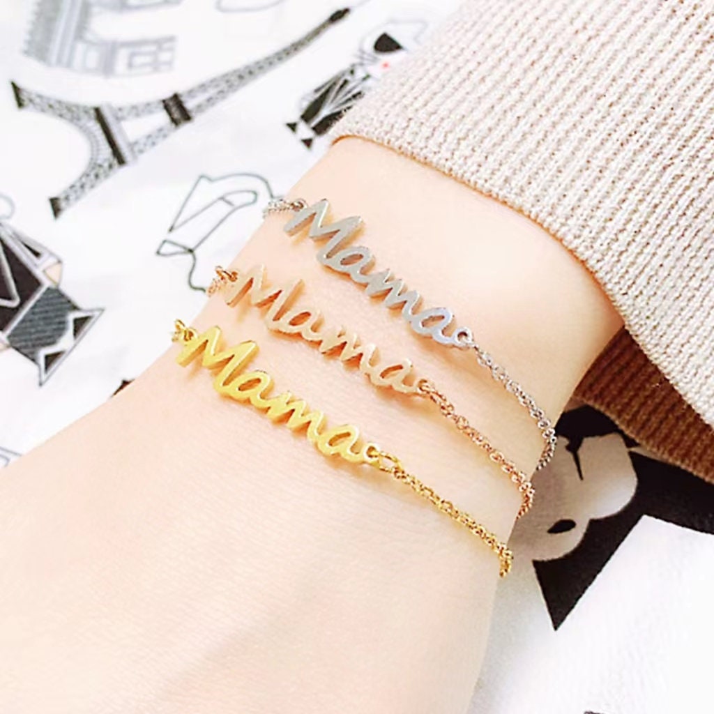 Mama Letter Necklace & Bracelet