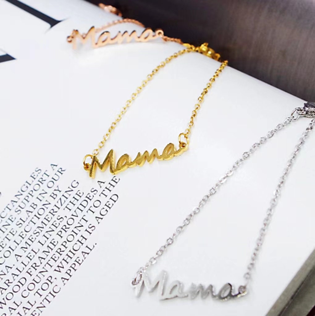Mama Letter Necklace & Bracelet