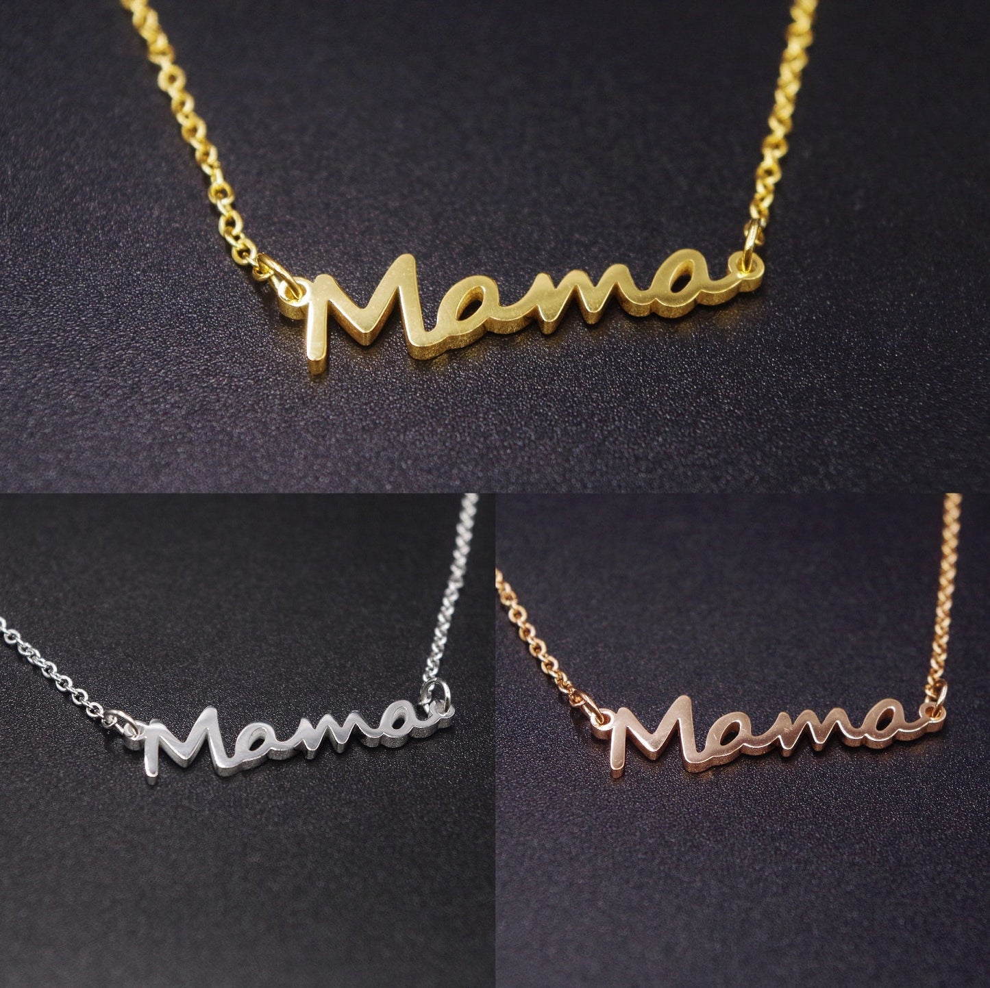 Mama Letter Necklace & Bracelet